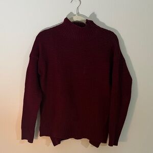 Sweet Romeo Burgundy Mock Neck Sweater